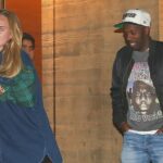 Keeping it casual: Adele and her sports agent boyfriend Rich Paul are pictured leaving Nobu in Malibu, California on Tuesday