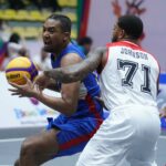 Brandon Ganuelas-Rosser (left) in action during the men’s 3x3 basketball event of the SEA Games.