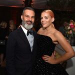 LOS ANGELES, CA - APRIL 17:  Screenwriter/director Marc Silverstein (L) and his wife actress Busy Philipps pose at the after party for the premiere of STX Films'