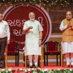 Prime Minister Narendra Modi virtually inaugurates Nano Urea Liquid Plant at Kalol, during a conclave on cooperative sector, in Gandhinagar (Photo: PTI)