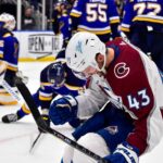 Helm's late goal stuns Blues, lifts Avs to West final