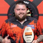 Smith celebrates his Dutch Darts Championship triumph