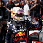 FILE PHOTO: Formula One F1 - Spanish Grand Prix - Circuit de Barcelona-Catalunya, Barcelona, Spain - May 22, 2022 Red Bull's Max Verstappen celebrates after winning the race REUTERS/Albert Gea