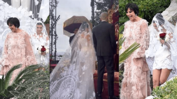 Spectacular images of the Kardashian-Jenner clan at the Italian wedding of Kourtney Kardashian and Travis Barker