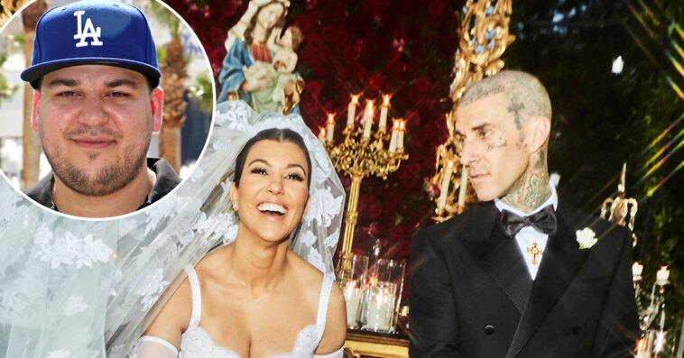 Why Rob Kardashian Didn't Attend Kourtney Kardashian and Travis Barker's Wedding in Italy - E! Online