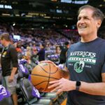 PHOENIX, ARIZONA - MAY 15: Dallas Mavericks owner Mark Cuban reacts before Game Seven of the 2022 NBA Playoffs Western Conference Semifinals between the Dallas Mavericks and the Phoenix Suns at Footprint Center on May 15, 2022 in Phoenix, Arizona. NOTE TO USER: User expressly acknowledges and agrees that, by downloading and/or using this photograph, User is consenting to the terms and conditions of the Getty Images License Agreement. (Photo by Christian Petersen/Getty Images)