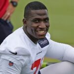 Dayo Odeleye during Texans rookie mini-camp