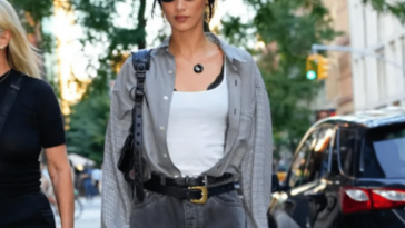 Bella Hadid has lost so much weight that now her jeans are held only by two belts at once