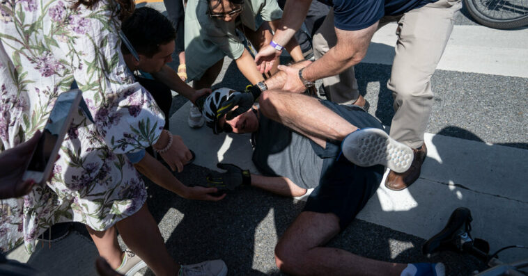 Biden Takes Tumble During Bike Ride in Delaware