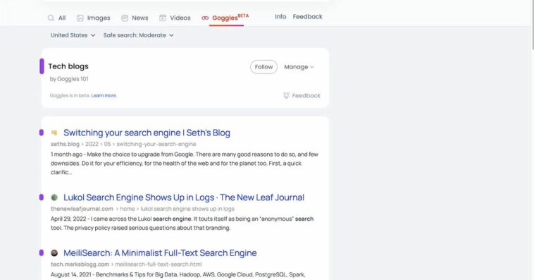 Brave’s search engine lets you customize your results