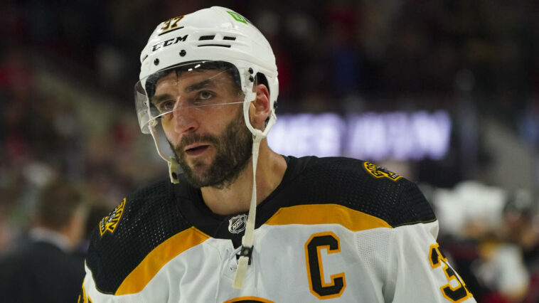 Bruins forward Patrice Bergeron sets NHL record with fifth Selke Trophy