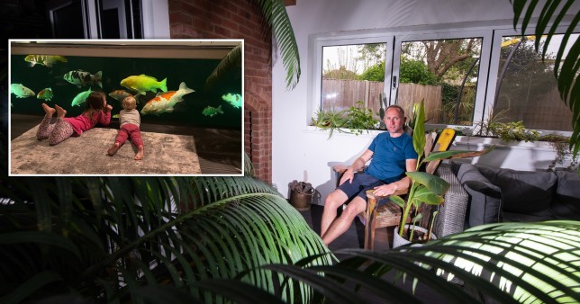 Andy in his tropical paradise