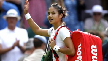 Emma Raducanu knocked out of Wimbledon by Caroline Garcia while Harriet Dart wins