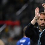 07 June 2022, Bavaria, Munich: Soccer: Nations League A, Germany - England, Group Stage, Group 3, Matchday 2, at Allianz Arena, England coach Gareth Southgate applauds after the match.