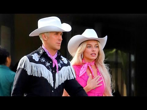 Margot Robbie and Ryan Gosling Go FULL BARBIE on Set!