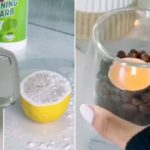 stills from an insta video showing three steps to make your home smell amazing