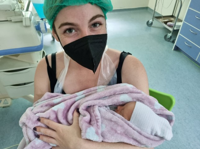 New mum gets stuck in Greece after going into labour early while on 'babymoon'