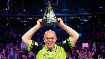 Premier League Darts: Michael van Gerwen wins sixth crown to equal Phil Taylor's number of titles