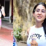 Sara Ali Khan clicked outside her gym earlier today