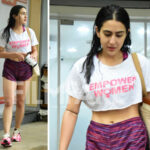 Sara Ali Khan looked fit in her workout ensemble as she was clicked at her gym