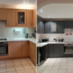 the kitchen before and after