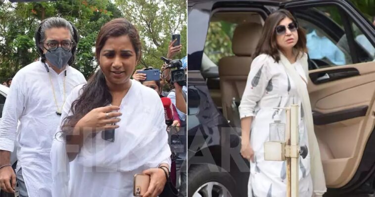 Shreya Ghoshal, Alka Yagnik, and others from the music industry clicked arriving as KK's Antim Yatra