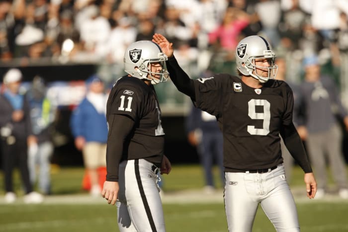 13 seasons: Sebastian Janikowski and Shane Lechler