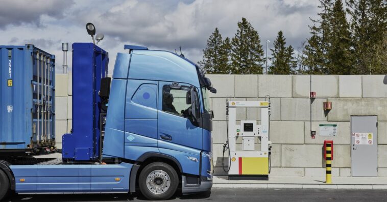 Volvo’s commercial truck group is testing out hydrogen fuel cell semis