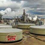 Mandatory Credit: Photo by TANNEN MAURY/EPA-EFE/Shutterstock (12838596f)An aerial photo made with a drone shows the ExxonMobile refinery near Joliet, Illinois, USA, 07 March 2022. According to the White House, the US Department of Energy has approved the release of 2.7 million barrels of crude oil from the Strategic Petroleum Reserve to ExxonMobile as the US sees gas prices at the pump jumping to a national average record high of 4.104 US dollars a gallon. The record is 4.103 US dollars per gallon set in July 2008.ExxonMobile to receive crude oil from the Strategic Petroleum Reserve, Joliet, USA - 07 Mar 2022