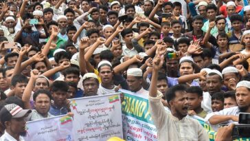 ‘It’s hell’: Rohingya refugees in Bangladesh rally to ‘go home’