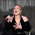 Adele Glimmers in Embellished Louis Vuitton Gown & Schiaparelli Skirt for Hyde Park Festival Performances in London