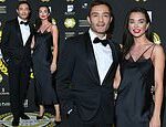 Amy Jackson turns heads in a slinky black dress as she joins boyfriend Ed Westwick at film awards