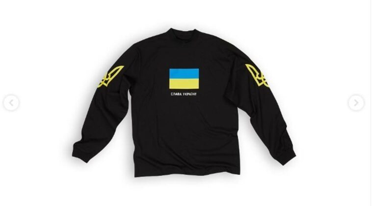 Balenciaga, Balenciaga t-shirt, Balenciaga t-shirt Ukraine, Demva Gvasalia, Demna Gvasalia Ukraine refugee, Balenciaga Ukraine refugees, Balenciaga t-shirt United24, Russia Ukraine war