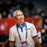 Gilas Pilipinas coach Chot Reyes during the Fiba Asia Cup 2022 game vs Lebanon.