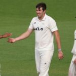 Jamie Overton took two wickets for Surrey on the opening day against Warwickshire