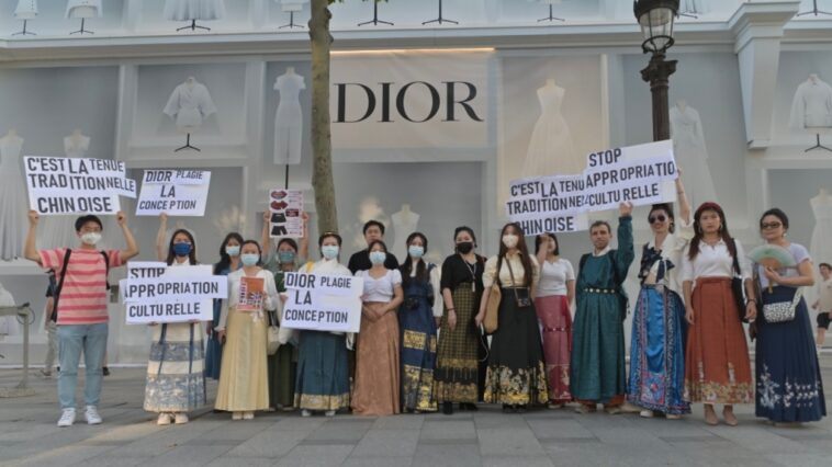 Hanfu Supporters Protest Outside Dior Over Disputed Skirt Design