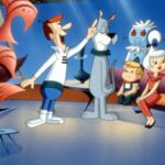 JETSONS: THE MOVIE, George Jetson, Astro, Rosey the Robot, Elroy Jetson, Judy Jetson, Jane Jetson, 1990. Universal/courtesy Everett Collection