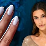 A picture of Hailey Bieber and nails