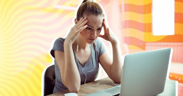 woman working on laptop