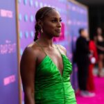 Issa Rae Wears Silk Green Minidress by The Sei for ‘Rap Sh!t’ Premiere