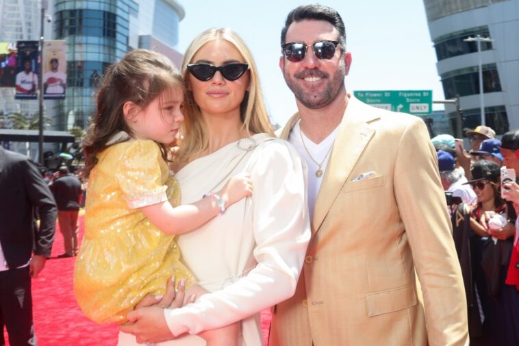 Kate Upton, Justin Verlander and Daughter Genevieve Take On MLB All-Star Red Carpet Show