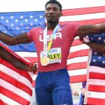 Kerley leads U.S. sweep of 100 meters at worlds