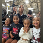 Kim Kardashian Shares Snap of True, Dream, Chicago, and Penelope Supporting North West