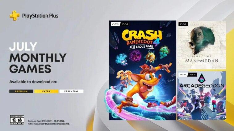 PlayStation Plus July 2022 Free Games Official: Crash Bandicoot 4, Man of Medan, Arcadegeddon