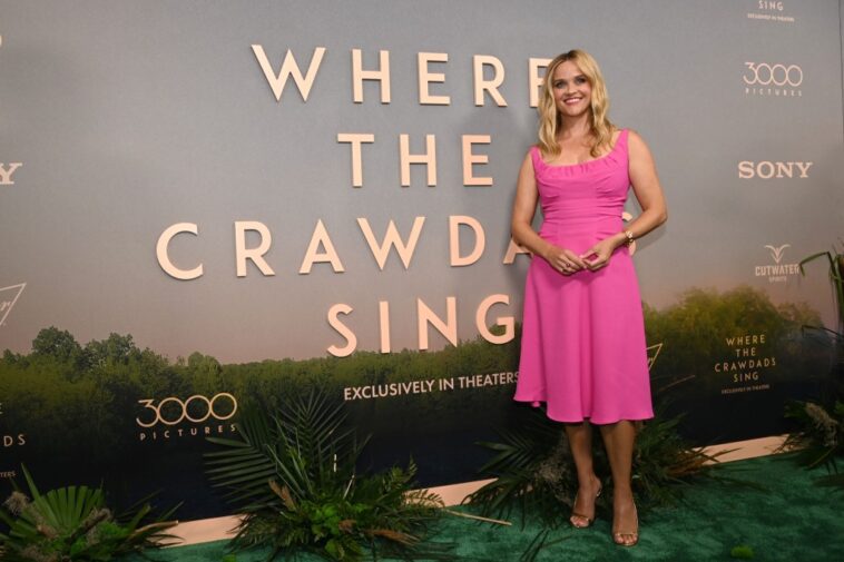 Reese Witherspoon Goes Bright Pink in Ruched Dress at ‘Where the Crawdads Sing’ Premiere