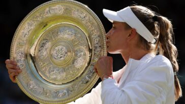 Rybakina rallies for 1st Slam title at Wimbledon