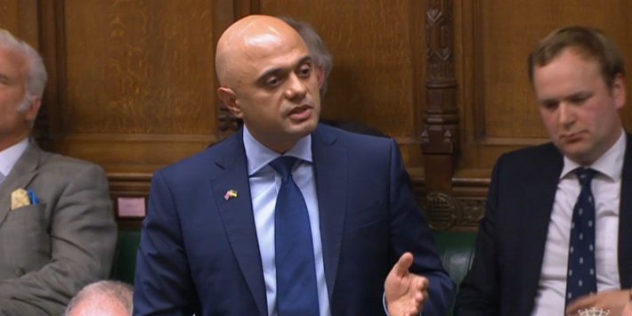 Sajid Javid Tells MPs “The Problem Starts At The Top” As He Savages Boris Johnson