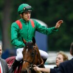 Christophe Soumillon takes it all in after winning the French Derby on Vadeni