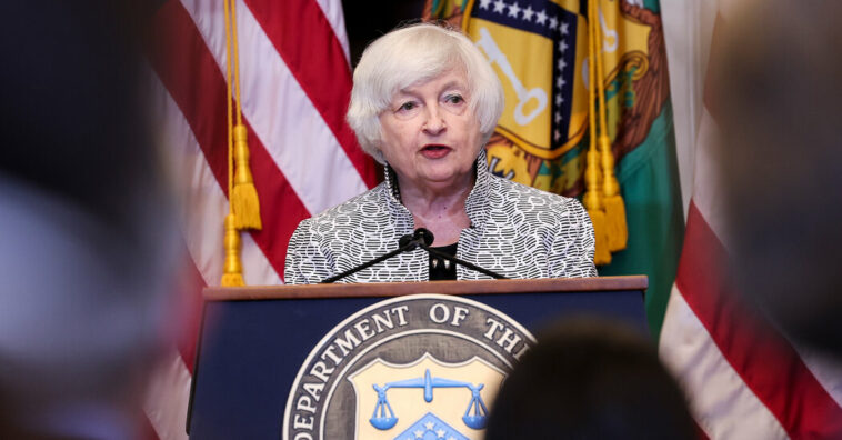 Treasury Secretary Yellen said the U.S. economy was transitioning to ‘steady, sustainable’ growth.