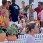 Buzz off! Drake found himself in a state of panic on Thursday as a bee came swarming around him as he partied in St. Tropez  as his crew hilariously attempted to swat it away from him